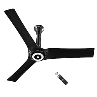 Aris Starlight 1200mm BLDC Ceiling Fan with Underlight, IoT & Remote Control | Smart Fan with Noiseless Operation (Stellar Black)