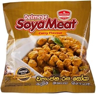 Delmege Soya Meat | Authentic Sri Lankan taste | (Curry flavour, Pack of 5)