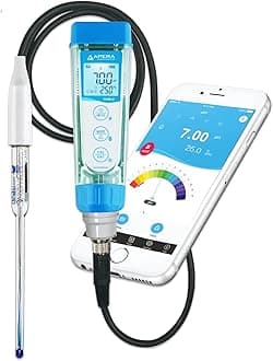 Apera Instruments PH60Z-MS Smart Handheld pH Meter Tester Kit with LabSen 246-5 ATC Semi-Micro pH Electrode for Lab-Grade pH Measurement in Small Volume or Test Tubes