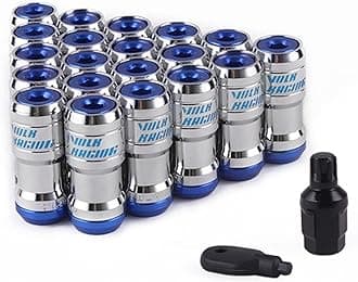 20PCS M12x1.5 Blue Authentic Acorn Racing Lug Wheel Nuts for Volk Racing Style Wheels