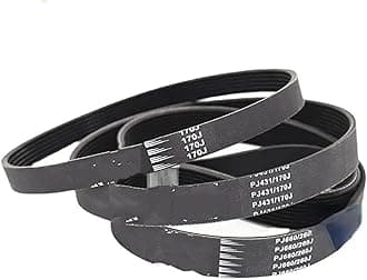 Transmission Belt 220J-PJ559 225J-PJ572 237J PJ602 Poly V-belts Ribbed For Treadmill For Fitness For Washing Machine Motor Drive Belts Drive V-Belt(224J-PJ568,1PC_9RIBS)