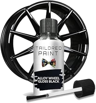 Black Alloy Wheel Rim Touch Up - Use On Painted And Powder Coated Wheels 30Ml For Car, 4X4, Suv, Lorry, Truck, Caravan Campervan Curbed, Scratched (Shiny Gloss Finish)