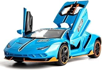 Sky Tech® Lamborghini LP770-4 Sport Car Model Car 1:32 Exclusive Alloy Metal Pull Back Die-cast Metal Pullback Toy car with Openable Doors & Light Music Best Gifts Toys Kids【Colors as Per Stock】