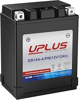 ATV Battery YB14A-A2, UPLUS EB14A-4-PW Scooter Snowmobile UTV Motorcycle Battery Maintenance Free - Sealed AGM Powersports Batteries Compatible with Yamaha Honda Suzuki Kawasaki
