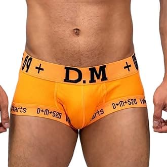 D.M Men's Underwear Trunks Briefs Cotton Fashion Low Rise Comfortable Underpants