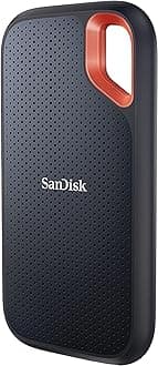 SANDISK Extreme 1TB Portable External SSD, 1050MB/s R, 1000MB/s W, 3m Drop Protection, IP65 Water/dust Resistant, PC,MAC & TypeC Smartphone Compatible, 5Y Warranty, Black Color