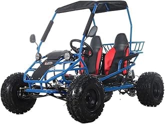 X-PRO Rover 125cc Gas Go Kart with 3-Speed Semi-Automatic Transmission w/Reverse,Big 19"/18" Wheels! (Blue)