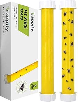 Hanging Fly Traps Outdoor: Fruit Flies and Flying Insect Trap for Indoor & Outdoor Use I Disposable Sticky Fly Trap Indoor House Pest Control (2 Pack)