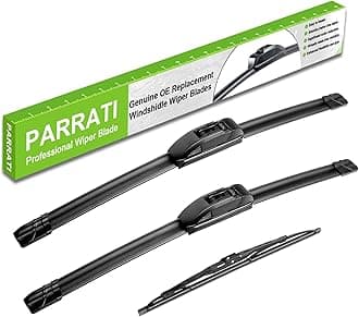 PARRATI® Windshield Wipers for Chevrolet Equinox 2005-2009,24"+19" Front and 15" Rear,OEM Replacement Wiper Blades,Quiet & Streak-Free(Set of 3)