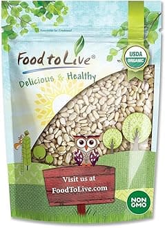 Food to Live Organic Pine Nuts, 8 Ounces – Non-GMO, Whole Raw Pignolias, Unsalted, No Shell, Vegan, Kosher, Bulk Snack. Rich in Vitamin E, Protein. Great for Pesto, Salads, Homemade Desserts