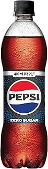 Pepsi Zero Sugar Soft Drink, 400 Ml,Cola