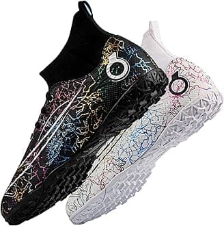 WEJIESSFootball Boots Men Cleats Soccer Shoes Professional Spikes Football Competition Shoes Boys' Soccer Shoes Lace Up Training Sneakers