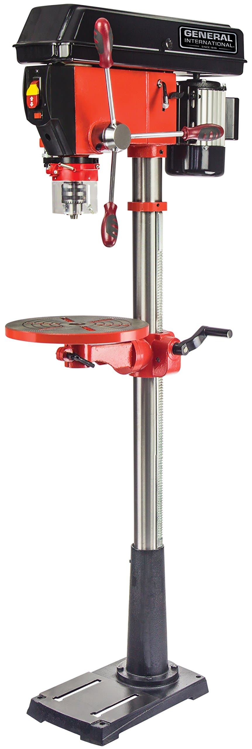 15" Floor Mount Drill Press - 5A 16 Speed Drilling Machine with LED Worklight & Laser Alignment System - DP2006