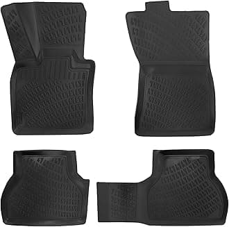 X5 2007-2013 & X6 2008-2014 Floor Mats 3D Custom Fit Rubber Car Mats Laser Measured Floor Liners All Weather Heavy Duty Waterproof Odorless Non-Slip TPE (Front & Rear, Black)