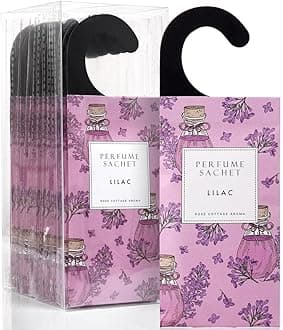 ROSE COTTAGE Large 12 Packs Lilac Hanging Closet Air Freshener Scented Sachets Long Lasting Smell Goods