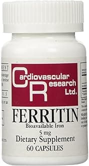 Cardiovascular Research Ecological Formulas - Ferritin Bioavailable Iron 5 mg - 60 Caps