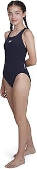 SpeedoGirls' Essential Endurance + Medalist' Swimsuit, Neon Blue, 30 (Age 11-12)