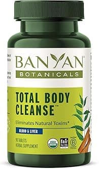 Total Body Cleanse – Organic Detox Supplement with Amla & Manjistha – Supports Ayurvedic Cleanses, Detoxification, Liver Function* – 90 Tablets – Non GMO Sustainably Sourced Vegan