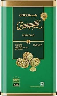 - Premium Pistachio Coated Chocolate - 10 Pcs (200 gm) Tin | Pista Cream Filled Biscuit Roll imported | Dubai couverture taste | Festive Gift Pack Celebration specially for Festivals