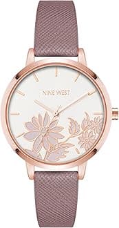 Nine West Women's Floral Dial Strap Watch, NW/2284
