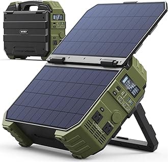 - BROWEY 1600W (3200W Peak) Portable Power Station, 1024Wh LiFePO4 Battery with Built-in Solar Panel, 100W USB-C PD, Solar Generator for Camping, RV, Home Backup, Emergency
