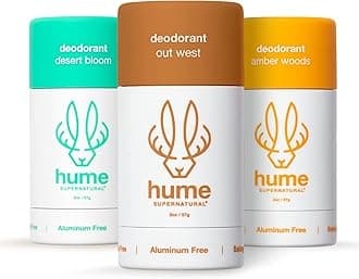 Aluminium Free Roll On Deodorant for Women and Men - Probiotic and Plant Based - Absorbs Long Lasting Moisture - Clean and Effective - Desert Bloom, Out West & Amber Woo