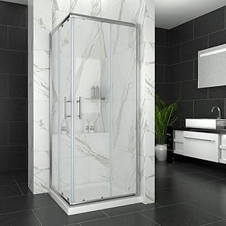 1100 x 1100 mm Sliding Corner Entry Shower Enclosure Door Cubicle 6mm Extra Toughened Safety Glass Sliding Shower Cubicle Door