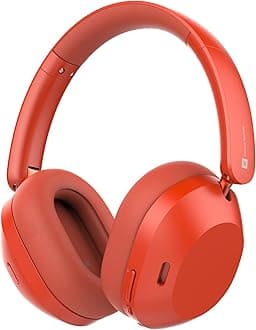 realme TechLife Studio H1 Over The Ear Over Ear Wireless Headphone with 70Hours Playtime 360° Spatial Audio, 40mm Drivers, 80ms Superlow Latency, 43 dB Adaptive ANC-Red