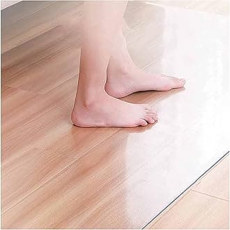 Transparent Carpet 1.5mm Thick Area Rug Clear Rug Runners for Hallways, Waterproof PVC Transparent Floor Mat for Carpet and Hardwood Floor Protector, 85cm/105cm/125cm/145cm/165cm/185cm/205cm Wide Mult
