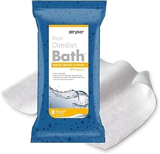 Comfort Bath® Cleansing Washcloths - 44 Packages, 352 Cloths - No Rinse Bathing Wipes, Ultra-Soft and Thick Heavyweight Cloth, Light Fragrance