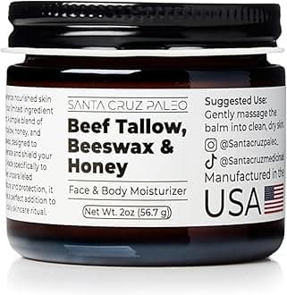 Santa Cruz Paleo Beef Tallow Beeswax and Honey, 2 Fl Oz (Pack of 1)