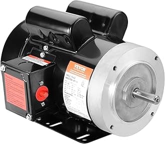 1.5HP Electric Motor 1725 RPM, AC 115V/230V, 56C Frame, Air Compressor Motor Single Phase, 5/8" Keyed Shaft, CW/CCW Rotation for Agricultural Machinery and General Equipment