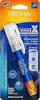 Armor All Fresh FX Smoke X Car Odor Eliminator Spray Pump, On-The-Go Car Air Freshener Spray, Midnight Air Scent, 0.15 Oz