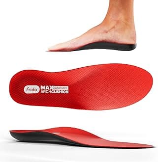 FridoFrido Max Comfort Arch Cushion Insole, Relieves Arch Pain, Proprietary Hi- Per Foam Orthotic Inserts with Deep Heel Cup for Enhanced Stability, Sports, Casual Shoe Insert, Large (8 to 11 UK) Pack of 1