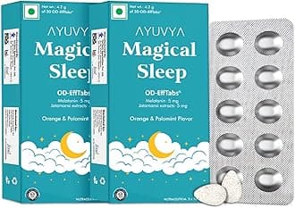 Ayuvya Magical Sleep Support Melatonin Effervescent Pills - Natural Sleep Solution| Night Time Sleep Aid & For Morning Energy, (Pack of 2) | As Seen on Shark Tank