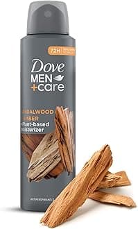 Dove Men+Care Antiperspirant Deodorant Spray, Sandalwood & Amber, Plant-Based...