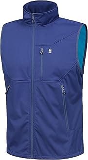 Little Donkey Andy Men's Lightweight Softshell Vest Windproof Sleeveless Jacket for Travel Hiking Running Golf