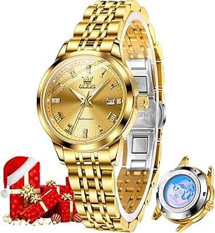 Ladies Luxury Gold Silver Stainless Steel Quartz Watch Waterproof Date