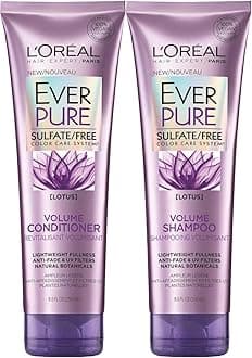 L'Oreal ParisEverPure Sulfate-Free Color Care System Volume Shampoo & Conditioner with lotus, 8.5 Ounce Each (lotus)