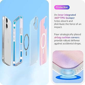 LONLI Hue - Magnetic Case for iPhone 16 Plus - [Compatible with Magsafe] - [360° Shock-Absorbent Bumper] - [Cute and Unique Phone Cover for Girls and Women] - Dreamy Night