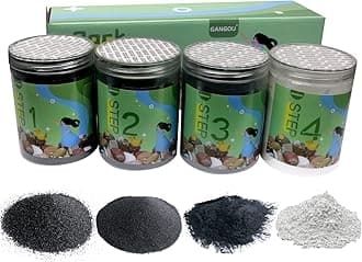 Rock Tumbler Grit - Tumbler Media Grit,Rock Polishing Grit Media, Rock Polisher, Stone Polisher, Silicon Carbide Grit, Step 1/2/3/4 for Tumbling Stones (Grit Kit (3.6 LB))