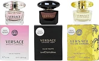 Versace Perfume for Women Variety 3-Piece Mini Gift Set – Yellow Diamond, Crystal Noir, Bright Crystal