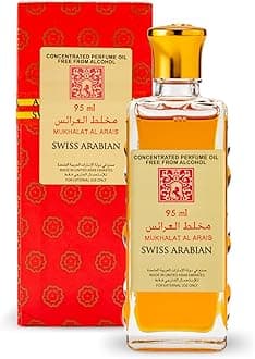 Swiss Arabian Mukhalat el Arais Concentrated Perfume Oil, 95ml, Premium Quality Perfume Oil, Men and Women’s Fragrance, Oud, Uplifting Florals Luxurious Blend Perfumes for Men and Women​