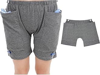 Incontinence Care Trousers, Catheter Underwear for Elderly with Double Pockets, Urinate Drainage Bag Pants for Catheter Nephrostomy Bag for Incontinence and Ostomy Patients (Women, L)