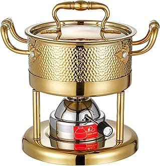 Chafing Dish Buffet Set, Stainless Steel Catering Food Warmers with Lid & Holder and Fuel Can for Weddings Parties Banquets Catering Events/Gold