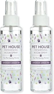 One Fur All Pet House Freshening Room Spray - Lavender Green Tea Pack of 2 - Concentrated Air Freshener - Non-Toxic & Pet-Friendly - Odor Eliminator