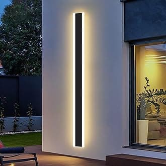 100CM Modern Outdoor Wall Light, 35W 3000k Warm White Minimalism Long LED Wall Light Wall Mounted Simple Acrylic Front Door Lights IP65 Waterproof Drive for Hallway, Garden, Balcony