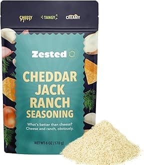 Cheddar Jack Ranch Seasoning - XL 6 oz Bag - Zested Tangy Cheddar Jack and Cream Ranch Spice Blend - Gluten Free and Nut Free - Goes Great On Snacks, Appetizers, Dips, and Spreads