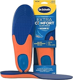 Dr. Scholl's EXTRA SUPPORT Insoles // Superior Shock Absorption and Reinforced Arch Support for Big & Tall Men To Reduce Muscle Fatigue so You Can Stay on Your Feet Longer (for Men's 8-14)