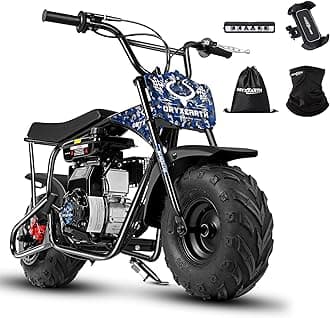 105cc 4-Stroke Dirt Off Road Trail, 28mph, Gas Powered Mini Bike with Automatic Transmission and Pull Start for Adult and Teens, Weight Support 185 LBS